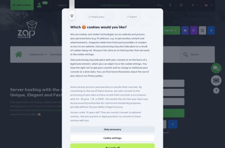 ZAP Hosting多种游戏和服务器托管网站