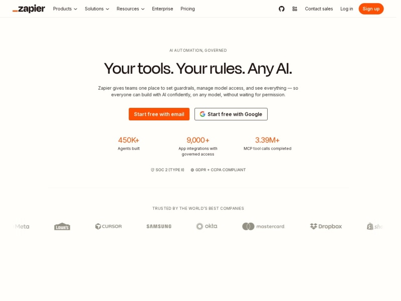 Zapier – 应用自动化与工作流连接平台