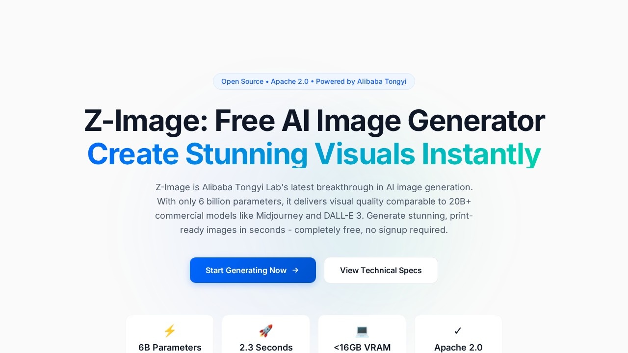 Z-Image: 免费 AI 图像生成器