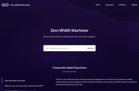 在线生成超级短网址-Zero Width Shortener